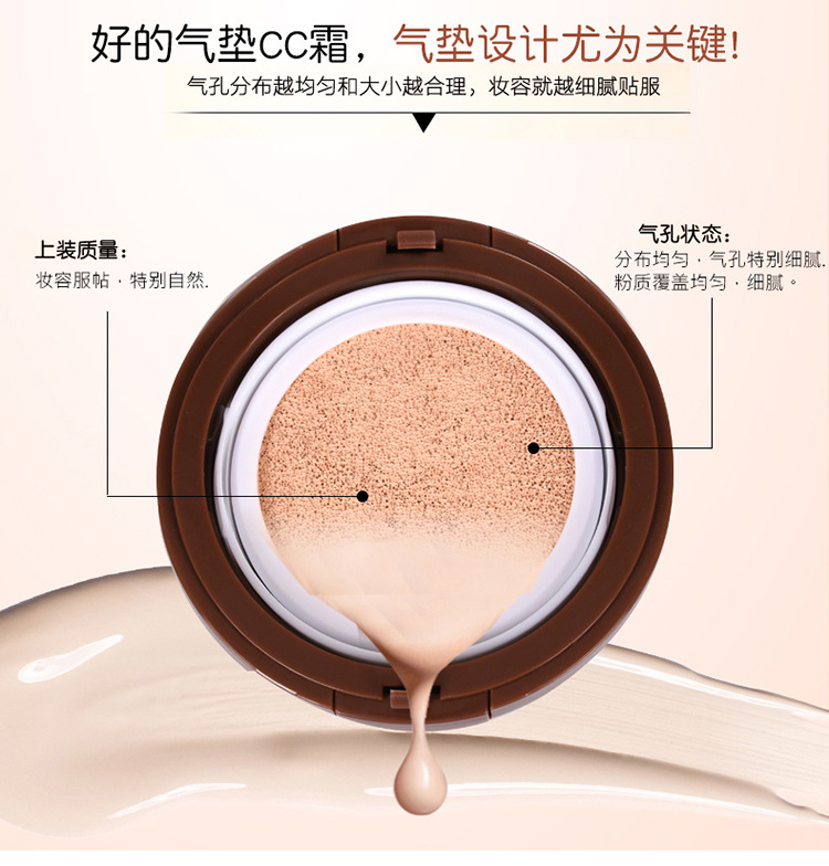 Sản phẩm mới Trung Quốc Brown Brown Kelly Rabbit đệm không khí BB Cream Alvia bột màu nâu gấu CC Cream mặt kem che khuyết điểm phấn nén dior