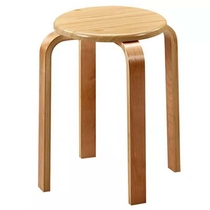 Simple Wood High Stool Solid Wood Table Stool Fashion Small Round Stool Wooden Bench Domestic Adult Chair Wooden Bench