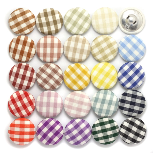 Красные и белые кнопки для маленьких клетчатых ткани, ржаво -красная куркума для кнопки для солнечной клетки для клетки, индивидуальные