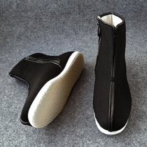 New old Beijing cloth shoes mens handmade cotton shoes thick warm plus velvet non-slip Chinese style Hanfu cotton boots