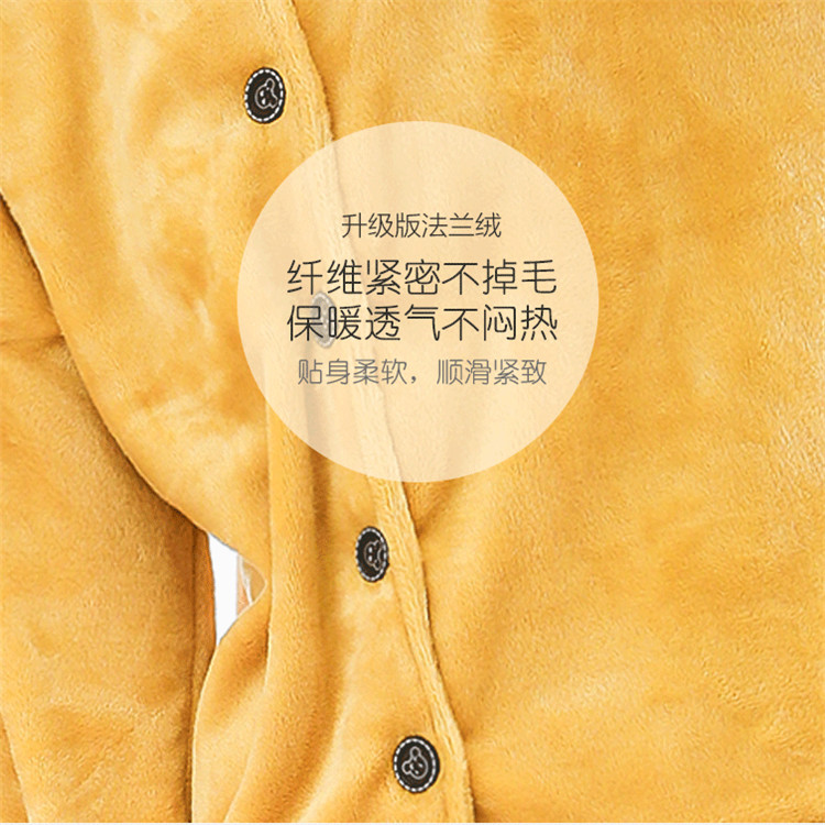 Flannel dài tay dịch vụ gia đình phù hợp với mùa thu và mùa đông dày ấm áp nam và nữ đồ ngủ đôi có thể được mặc bên ngoài bộ đồ mặc nhà phong cách Hàn Quốc