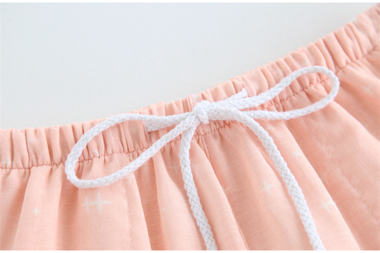 Quần cotton ngắn gạc pyjama Mùa hè nam và nữ cặp vợ chồng quần nhà lỏng lẻo mặc quần đùi nữ