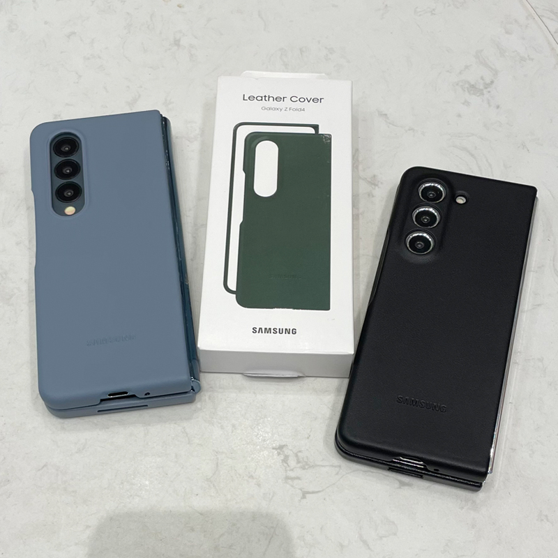 Suitable for Samsung W24 Heart of the World Phone Case, Galaxy Z Fold5 Protective Cover, Leather W23 Full-Cover Anti-Drop Simple Business Eco-Friendly Leather Fold4 Unisex Thin High-End Feel Shell