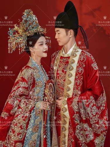 Ханьфу для влюбленных для невесты, реквизит для фотографии подходит для мужчин и женщин, китайский стиль