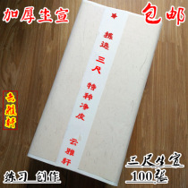 Wholesale three feet thickened Xuan paper raw and semi-cooked rice calligraphy and calligraphy exercises Painting and calligraphy National painting Xuan paper