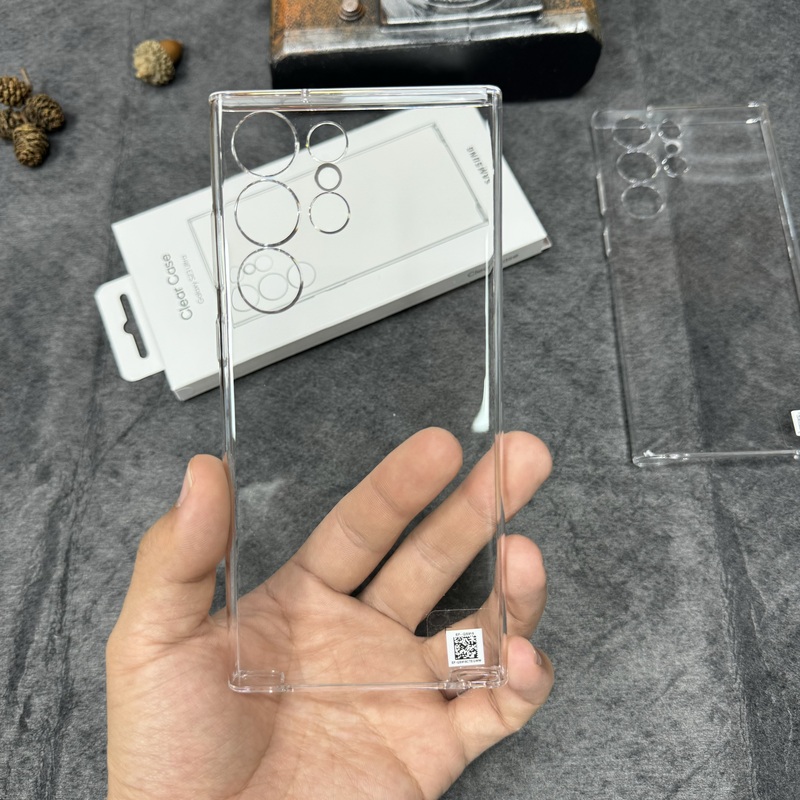 Official Model Suitable for Samsung S25 Ultra Phone Case, S24U High-Definition Transparent Case, S22 Ultra Non-Yellowing, S24+ Plus Protective Case, Hard Case, Three-Pack, Anti-Drop, Simple Design