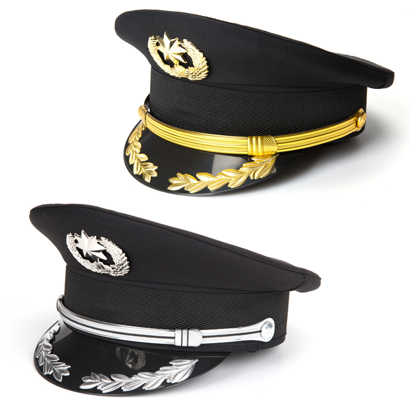 New Style Security Guard Wide-Brimmed Hat, Property Uniform Hat, Railway and Aviation Summer Full Mesh Large Brim Hat, Half Mesh Breathable Hat