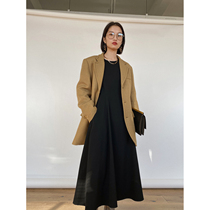 MRS Studios Gentlewoman thickened solid sphincter single-row black gold lumpkin gold button suit jacket