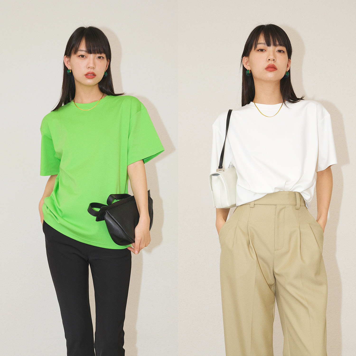 MRS Studios 3rd generation Classic Classic 100 hitch Bi in the roll sleeve pure color T-shirt short sleeve New color