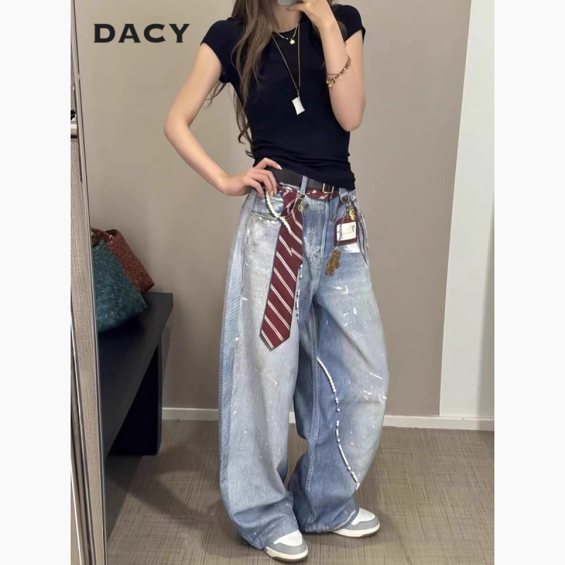 Fordare/Fudie Designer Brand 3D Printed and Dyed Loose Scimitar Jeans Authentic Dacy Buyer Store Fordare/Fudie Designer Brand 3D Printed and Dyed Loose Scimitar Jeans Authentic Dacy Buyer Store