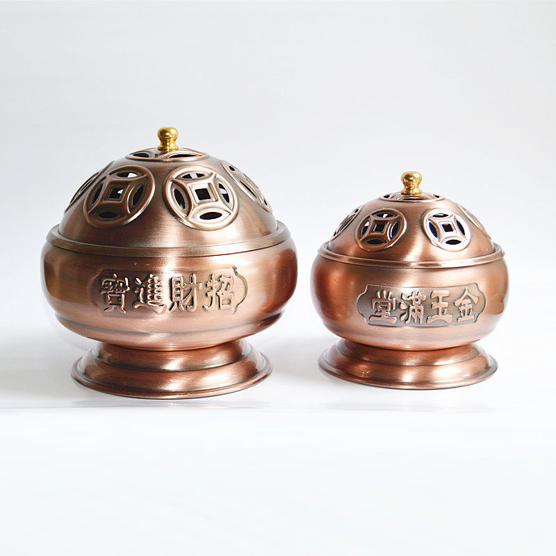 Large antique 12-hour 24-hour sandalwood plate incense burner for Buddhist incense burner Fire mosquito incense burner Tower incense burner