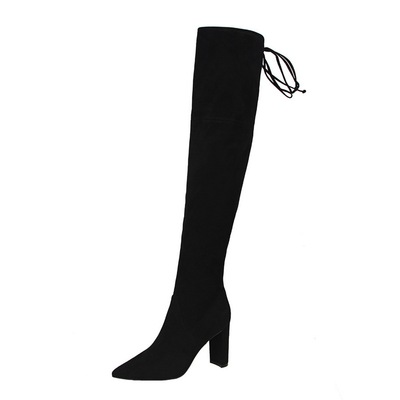 969-1 The European and American fashion contracted wind thick with sexy high-heeled suede tines nightclub show thin pedi