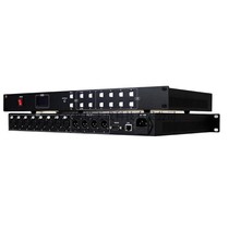 8-in and 4-out digital audio automatic switcher supports 32-192Khz sampling rate standard 1U chassis