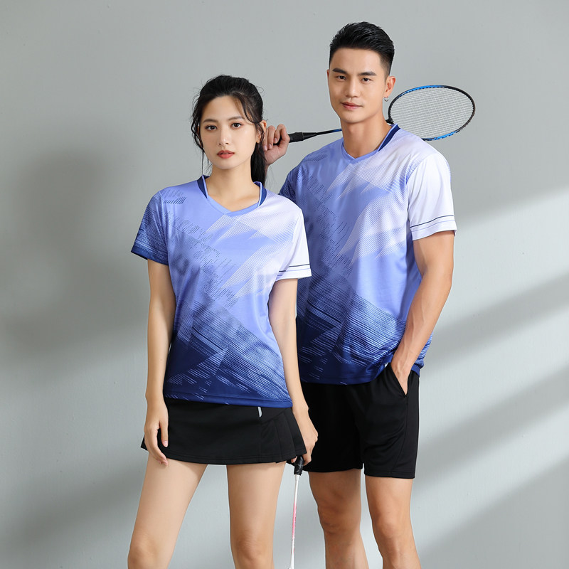 Badminton Suit Volleyball Suit Customised Female Blouse Sport Short Sleeve Shorts Skirt Men's Race Suit Tennis Table Tennis Jersey-Taobao
