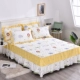 Đầm bông trải giường đơn mảnh bằng cotton nguyên chất cộng với ga trải giường bằng vải bông chống trượt 1.2m 1.5 / 1.8 mét tùy chỉnh giường - Váy Petti