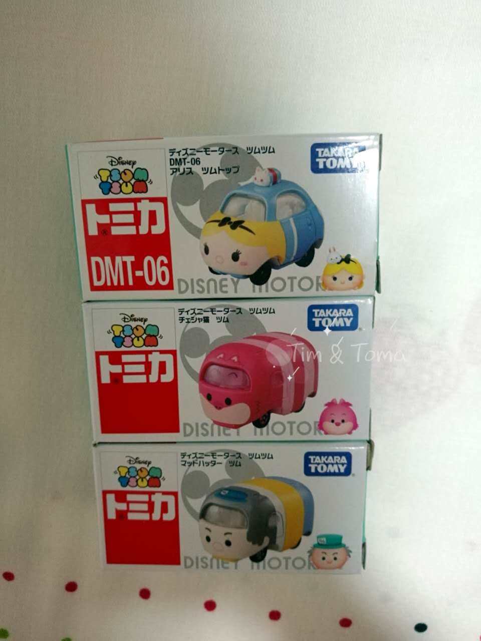 Japan TAKARA TOMY TOMICA Dolmika Alloy Car Model Alice Sleepwalking Fairyland Chaikshire Cat Mad Cap