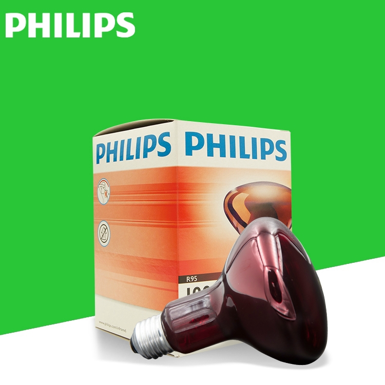 Philips Infrared Physiotherapy Lights Infrared Light Bubble R95 E27 100W PAR38 150W