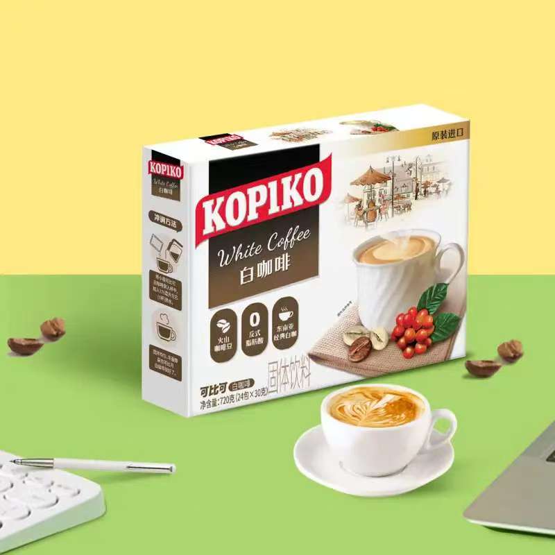 Imported from Indonesia, Kopiko Instant White Coffee Is Rich, Smooth, and Has a Full-Bodied Texture. It's Packed with Milk Foam and Has a Delicate Taste
