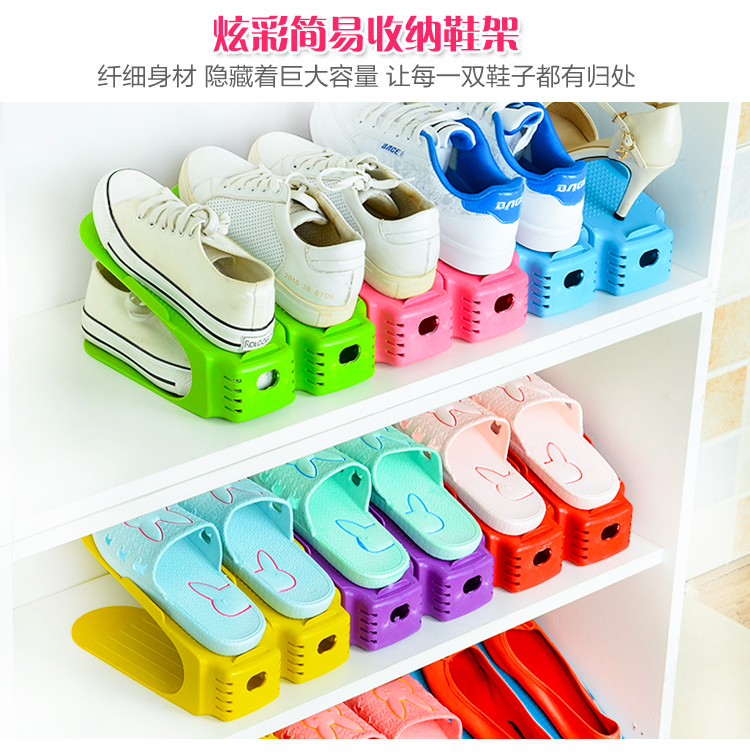 Giày nhựa lưu trữ giá giày hộp sáng tạo tích hợp giá giày giữ đôi giày quần áo đơn giản kệ giày D - Kệ gia sach