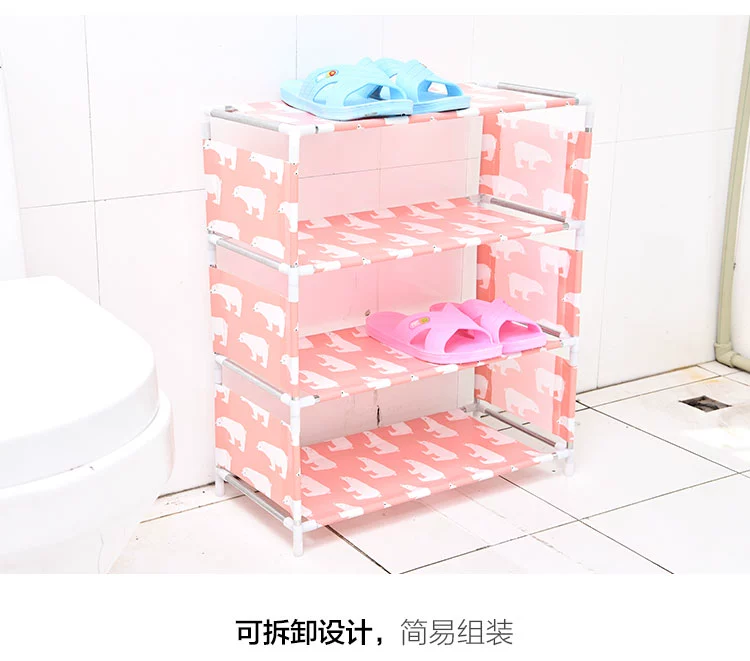 Giá để giày lưu trữ giá hộ gia đình lắp ráp nhiều lớp kinh tế đơn giản giá giày đơn giản kết hợp tủ giày ký túc xá giá D - Kệ tủ đựng sách