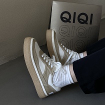 Seven-seven main peoples fall new 100 hitch comfortable and breathable milky tea color low-help canvas shoes women ins2021 board shoes