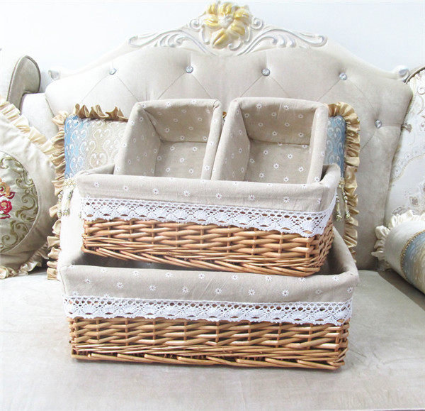 New basket of vine storage basket wicket basket basket basket clothekitchen snack kitchen debris box garden cloth box