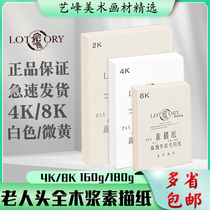 Old man head 4K 8k sketch paper lead paper speed paper 20 bags 4k8K sketch drawing paper strip steel printed paper