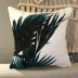 Bông trộm mực bay gối da lộn màu xanh lá cây đệm trắng với lõi lá chim xanh sofa mô hình phòng đệm gối sofa đẹp Trở lại đệm / Bolsters