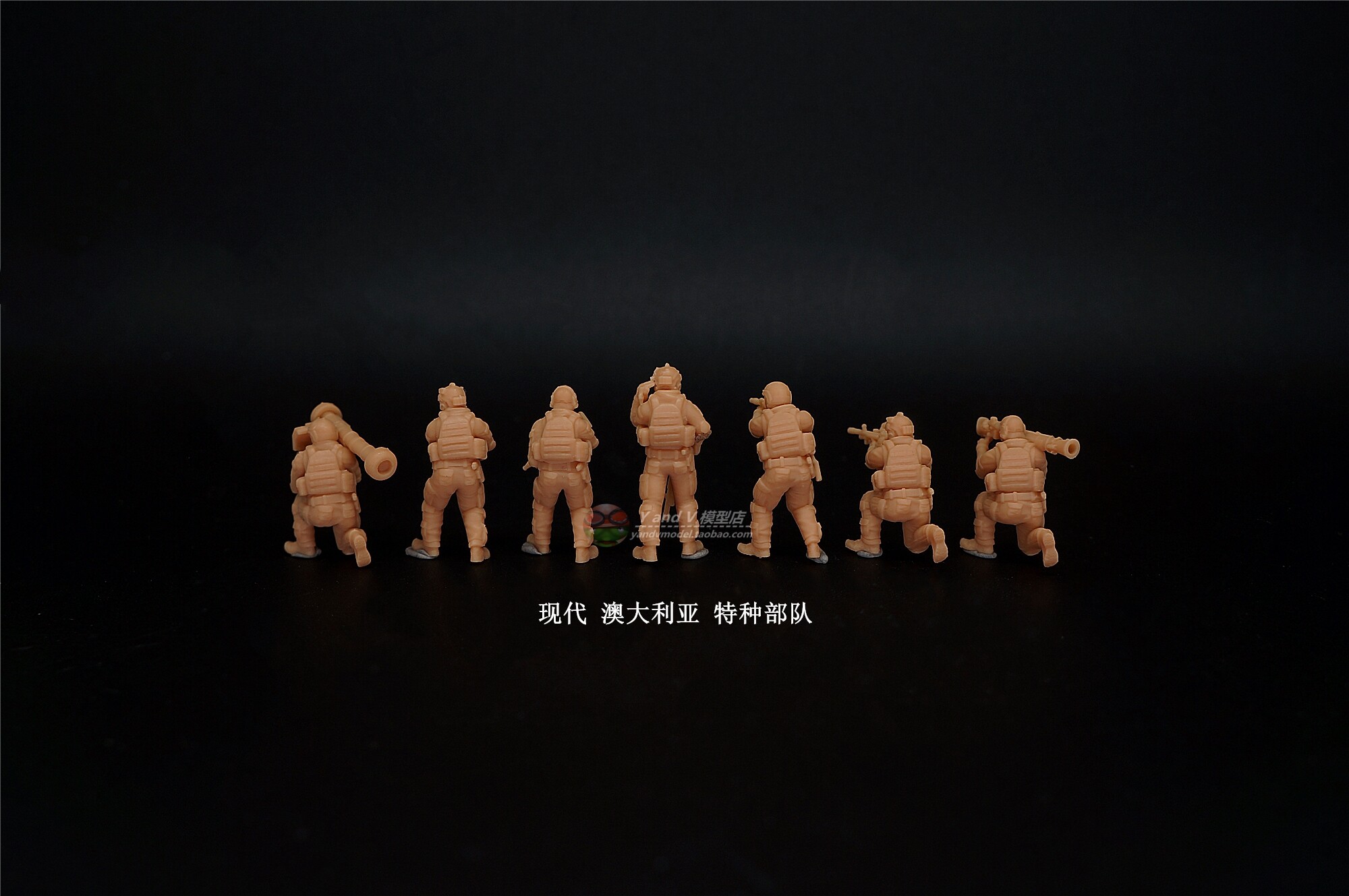 オーストラリア　兵隊人形 1/72 1/64 1/87 Australian Special Force 7-person Unpainted