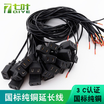 National standard pure copper monitoring with wire two-plug two-pin AC220 power supply extension cord Industrial male plug 2-hole power cord
