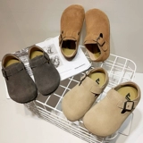 Zuozuojia для мальчиков и девочек, четырехсезонная обувь из мелкого нубука в корейском стиле, обувь Birkenstock для родителей и детей на мягкой подошве, без шнуровки для родителей и детей