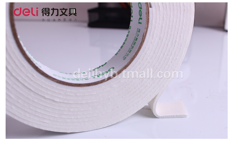 Băng keo xốp xốp hai mặt (24mm * 5y) cuộn băng dày deli 30412 - Băng keo bang keo vai