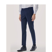 Blue suit pants business dress pants men casual slim straight tube casual work non-iron pants autumn