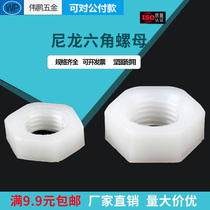 M2 M2 5 M3 M4M5M6M8M10M12 Nylon Hex Nut Plastic Nut Plastic Nylon Screw Cap