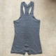 New Superbody Men One Piece dành cho người lớn Một mảnh Vest ngắn Cotton trẻ trung Vest thể dục