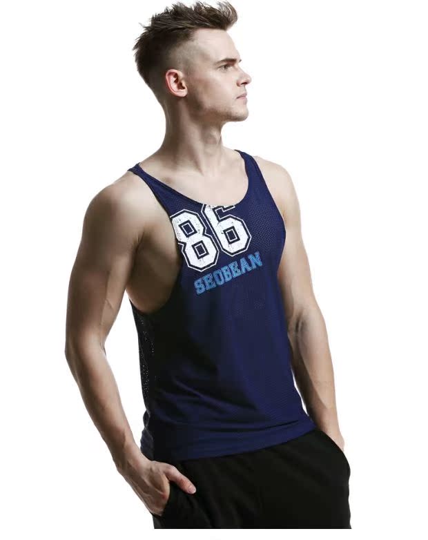Vest nam Hibbing In kỹ thuật số thể thao mùa hè Thể dục thoáng khí Back Back Side Mở lớn Vest ao sat nach