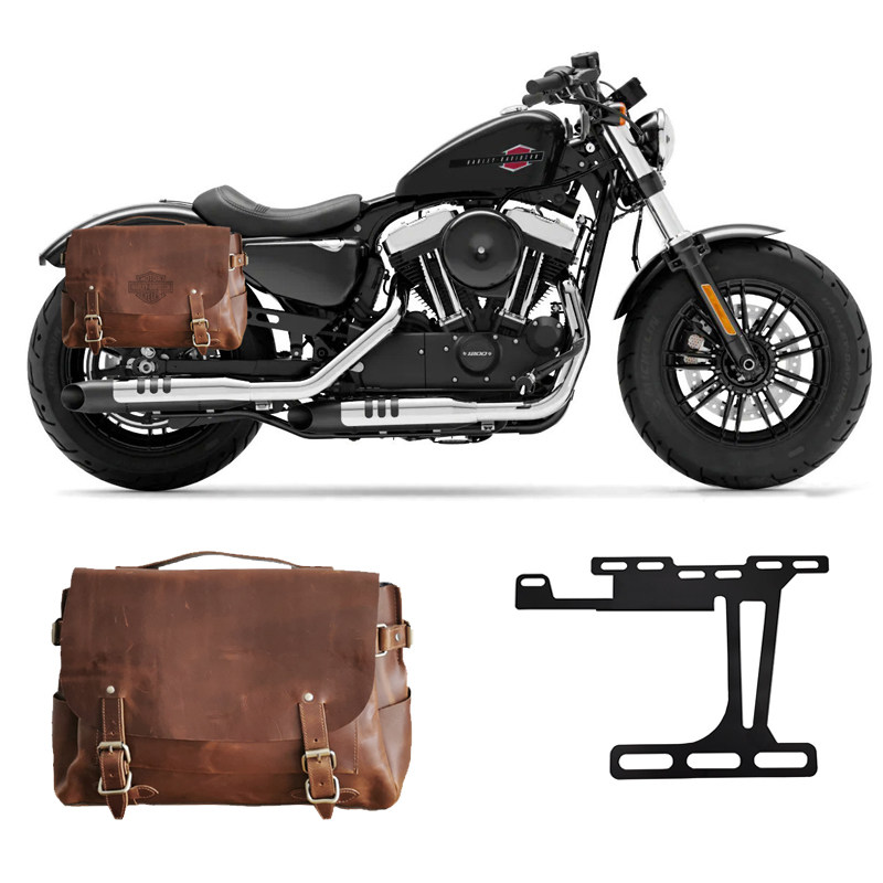 Applicable Harley Davidson X48 campaigners 883 Hard Han 1200 Custom Sides Bag Motorcycle Retro Hanging Bag-Taobao