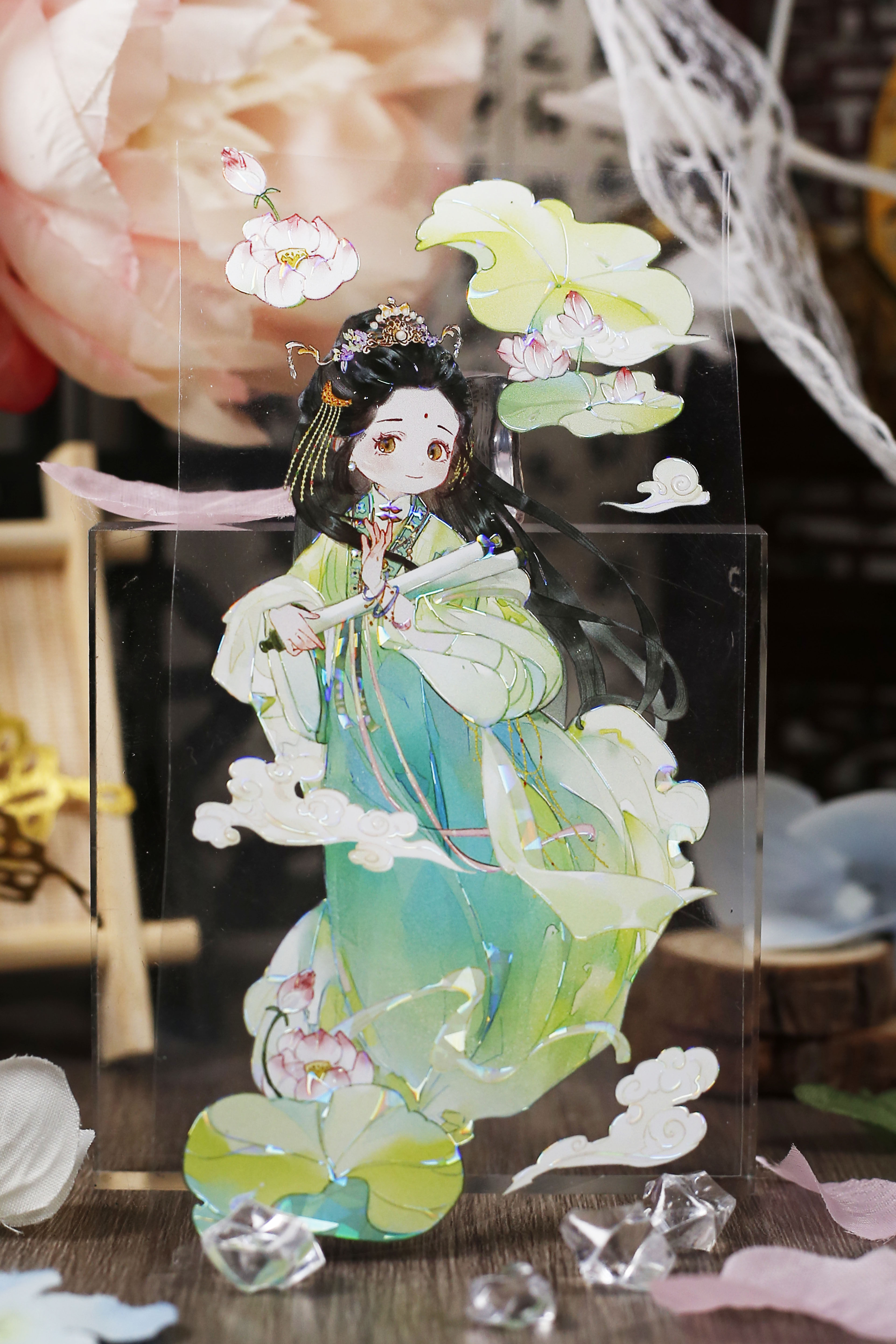 R】海外 10m巻貝殻光/PETマスキングテープ お花系/背景系/古風系/植物