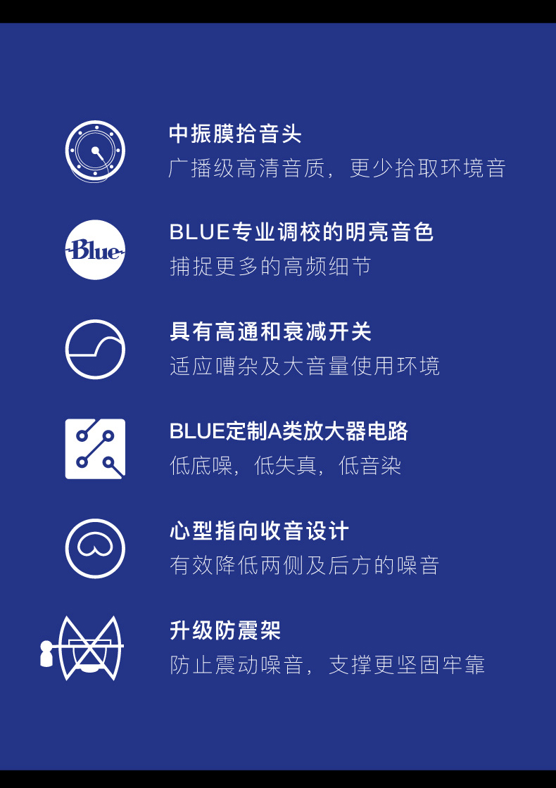 Blue Spark 火花电容式麦克风专业话筒直播游戏K歌录音插图2