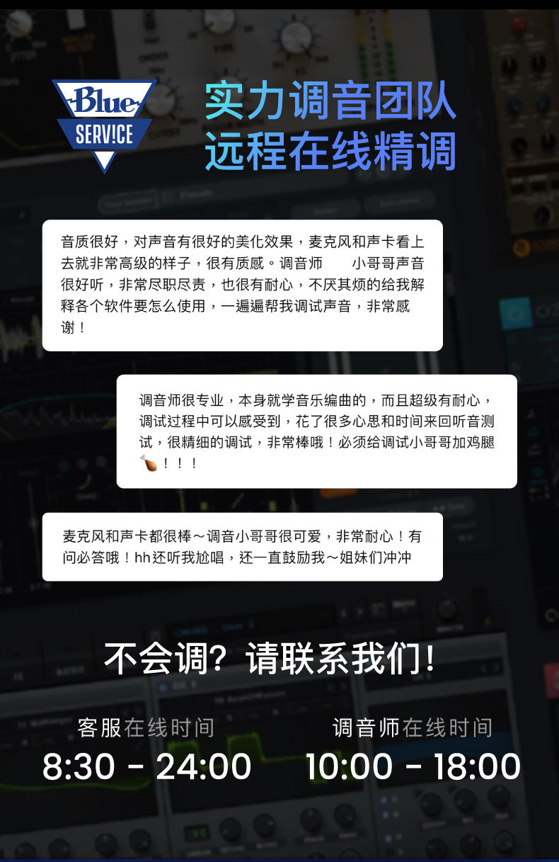 Blue E300/200/100 动圈电容麦克风专业话筒直播游戏K歌录音插图5