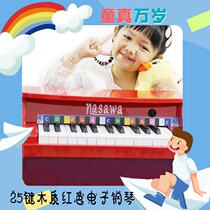  nasawa all solid wood 25-key electronic childrens piano * Parent-child early education puzzle music toy small piano