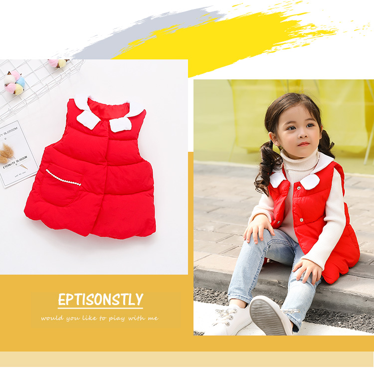 Áo vest nữ mùa xuân và mùa thu cho bé gái Hàn Quốc mùa đông trẻ em xuống mùa thu cotton đặc biệt cho bé 1-3 tuổi quần áo trẻ em