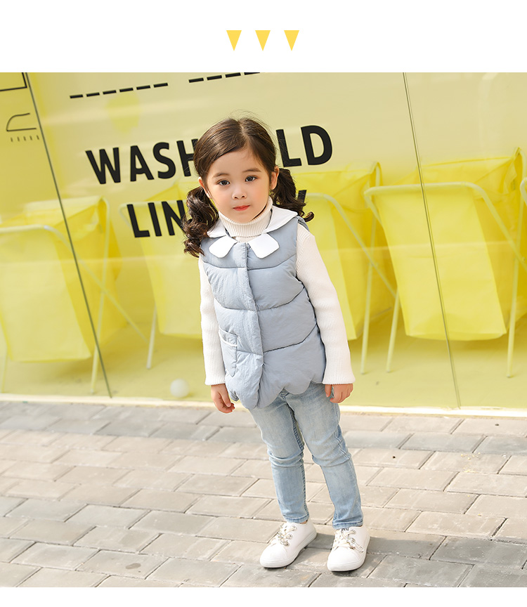 Áo vest nữ mùa xuân và mùa thu cho bé gái Hàn Quốc mùa đông trẻ em xuống mùa thu cotton đặc biệt cho bé 1-3 tuổi quần áo trẻ em