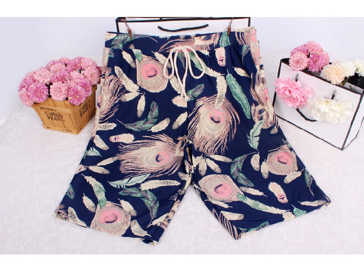 Quần đi biển quần lửng nam ống rộng giản dị năm quần Hàn Quốc Thái Lan quần short mùa hè quần nóng kỳ nghỉ bên bờ biển nhanh khô - Quần bãi biển quần áo đi biển hoa quả	