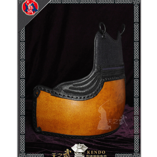 (Tianzhi Wu) Japan imports 60 this yellow cow leather real bamboo carcass --- sword guard tool