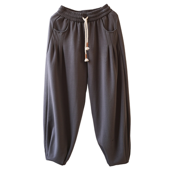 Xiao Shuo ຮຸ່ນ Superb, ວ່າງແລະບາງ elastic waist drawstring ບາດເຈັບແລະ pants harem pants ແລະ pants ສໍາລັບແມ່ຍິງ