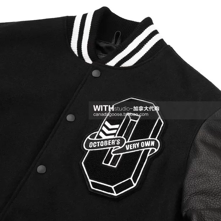 Ограниченная/канадская покупка сова OVO X ROOTS VARSITY куртка с кожаным рукавом бейсболка