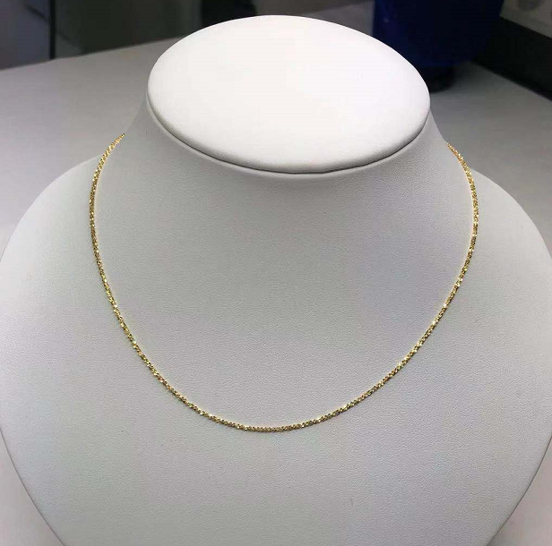 18K Platinum 18K Gold Diamond Chain 2 6g 45cm Adjustable