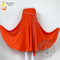 2021BH dance clothes modern dance ballroom dance dress high-end Suit V-collar slim skirt flash drill belt tailor-made