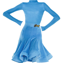 CONNY Latin dancer childrens regular suit split suit standard dance competition suit small high collar fishbone skirt